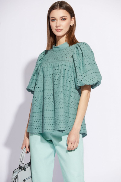 Блуза EOLA 2227 изумруд - фото 3
