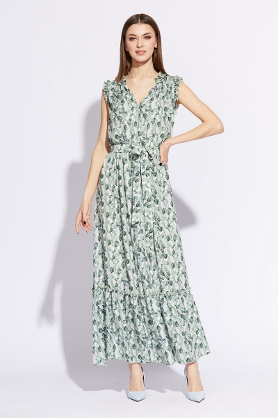 Платье EOLA 2237 молочный+рисунок - фото 2