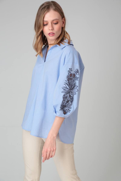 Блуза SandyNa 130431В голубой - фото 3