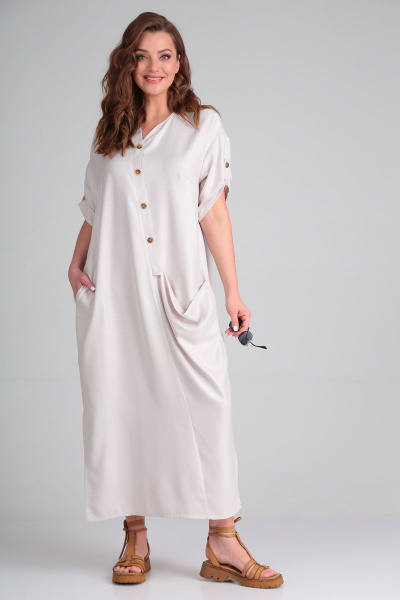 Платье Michel chic 2094 светло-бежевый - фото 1