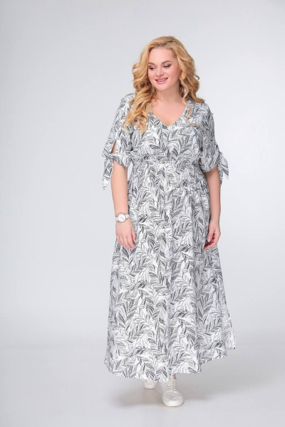 Платье Swallow 469 белый_папоротник - фото 4