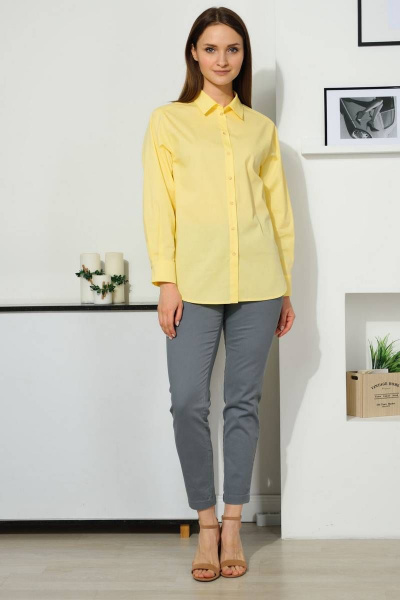 Брюки укороченные зауженные 7/8 из хлопка серые для повседневности Femme & Devur 9558 2.4F(170) - фото 2