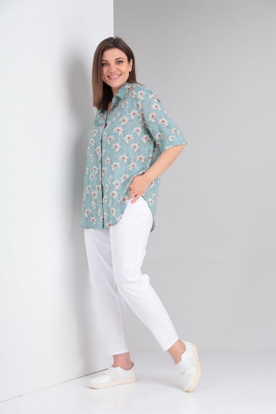 Блуза, брюки Диомант 1783 мята - фото 4