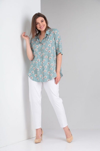 Блуза, брюки Диомант 1783 мята - фото 3
