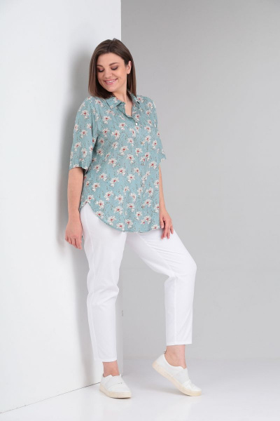 Блуза, брюки Диомант 1783 мята - фото 1