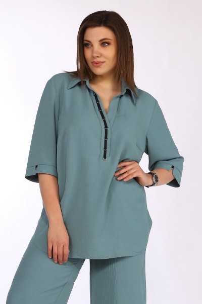 Блуза, брюки Lady Secret 2810 бирюза - фото 4