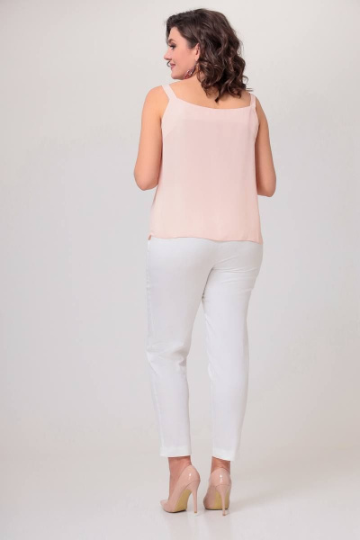 Брюки, жилет, топ Swallow 543 белый+пудра - фото 9