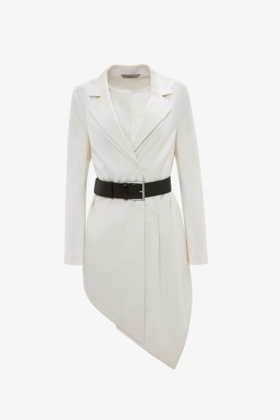 Жакет летний из текстиля белого цвета Elema 1К-10862-1-164 белый - фото 1