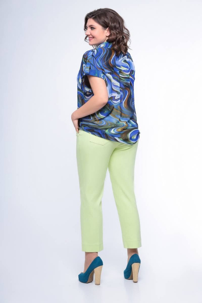 Зеленые летние джинсовые брюки с резинкой по спинке Swallow 477 солнечный_лайм - фото 3