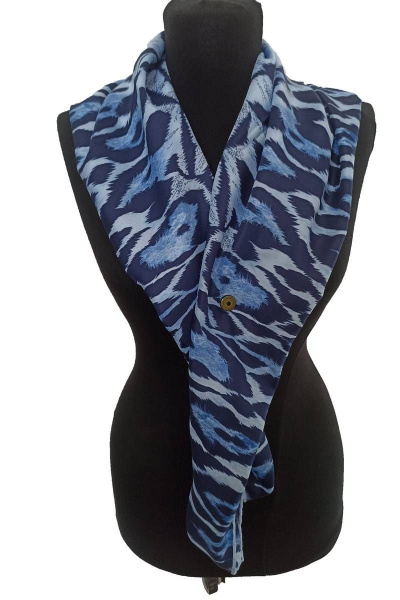 Мультиколорная шаль Versace 90x90 из текстиля TrendCorner 3-12-11-160 944+булавка - фото 1