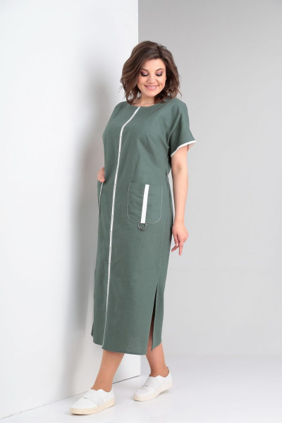 Платье Диомант 1791 зелень - фото 4