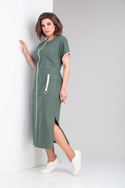 Платье Диомант 1791 зелень - фото 2