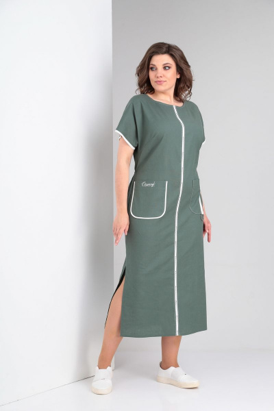 Платье Диомант 1791 зелень - фото 1