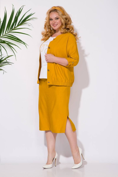 Бомбер, топ, юбка Liliana 1073 шафран - фото 6