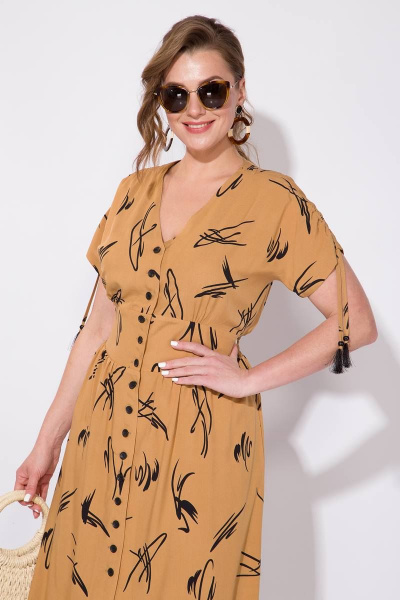 Платье Liliana 1079 карамель - фото 4