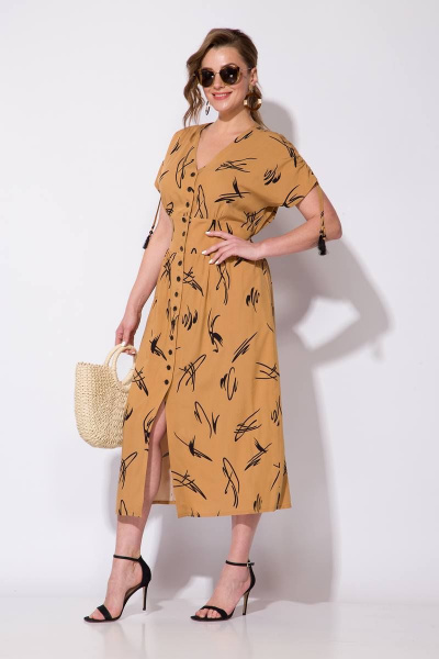 Платье Liliana 1079 карамель - фото 2