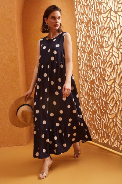 Платье DAVYDOV 9073 синий - фото 3