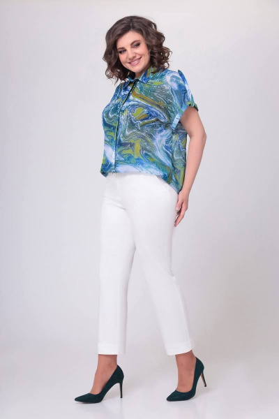 Белые джинсовые брюки с регуляцией длины и карманами Swallow 525 белый - фото 2