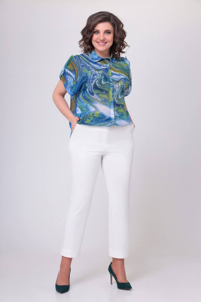 Белые джинсовые брюки с регуляцией длины и карманами Swallow 525 белый - фото 1