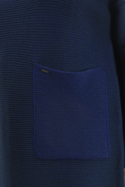 Демисезонный удлиненный свитер из трикотажа с карманом и отделкой Полесье С3631-21 1С1258-Д43 170,176 эльдорадо - фото 4