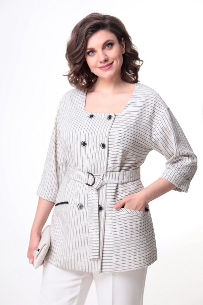 Брюки, жакет Мишель стиль 1035-1 молочный - фото 3