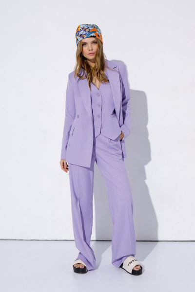 Брюки, жакет PiRS 4010 лавандовый - фото 5