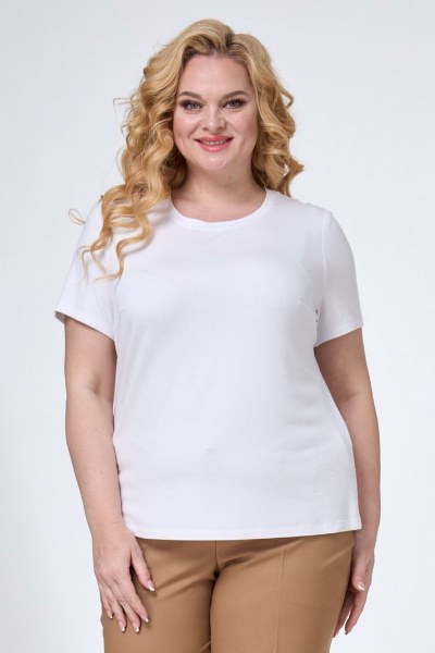 Легкая летняя блуза с цветочным принтом и футболка комплект Angelina & Сo 721 - фото 6