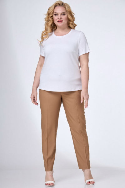 Брюки зауженные с высокой посадкой из вискозы Angelina & Сompany 722 - фото 1