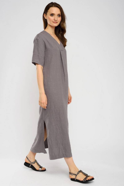 Платье Ружана 484-2 серый - фото 7