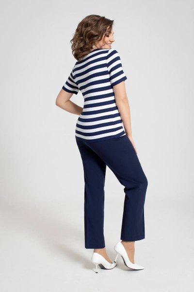 Блуза, брюки, жакет JeRusi 2201 синий - фото 6