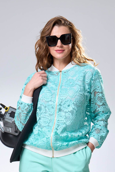 Брюки, жакет Anastasia 828 мята - фото 6