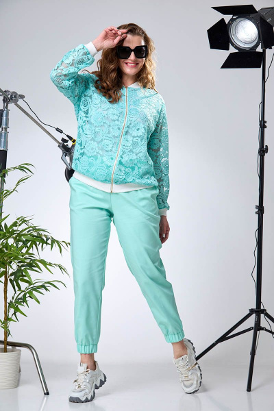 Брюки, жакет Anastasia 828 мята - фото 2