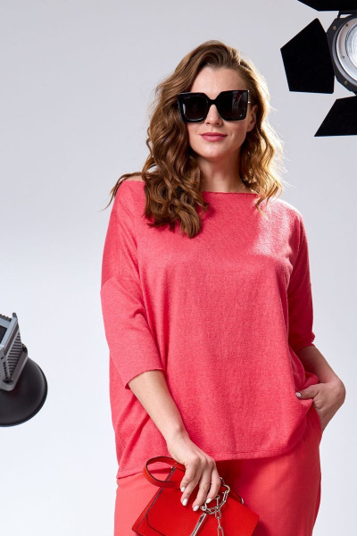 Блуза, брюки Anastasia 823 коралл - фото 2