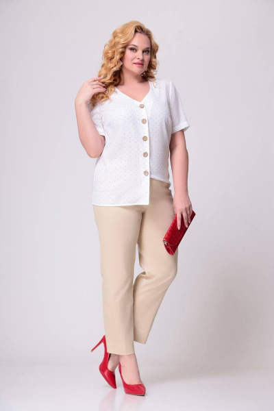 Блуза Swallow 551 белый - фото 7