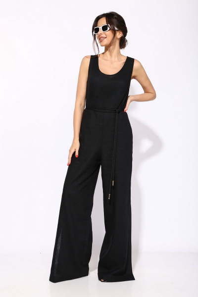 Комбинезон летний приталенный из льна с карманами SILVERSPICE S-5208 - фото 8