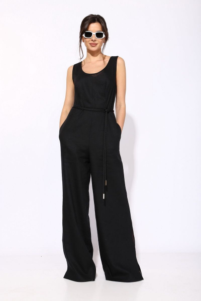 Комбинезон летний приталенный из льна с карманами SILVERSPICE S-5208 - фото 7