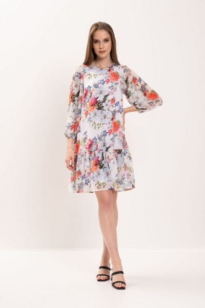Летнее мультиколорное платье из текстиля Motif 1659 - фото 4
