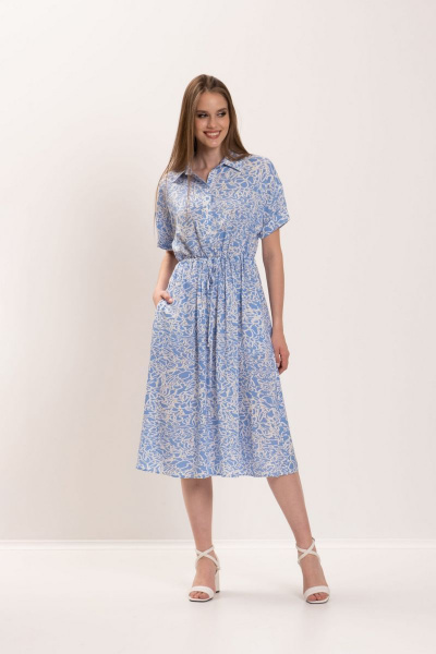 Летнее голубое платье из вискозы на каждый день Motif 1669 - фото 2