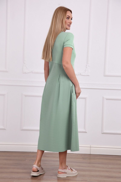 Прямое платье из комбинированных тканей, летнее Azzara 816/1 - фото 2