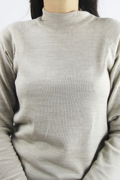 Демисезонный прямой свитер реглан с воротником-стойкой Полесье С3316-15 5С1754-Д43 170,176 топленое_молоко - фото 4