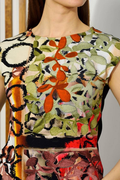 Летний джемпер из вискозы и трикотажа с принтом Femme & Devur 5948 4.32F(170) - фото 4