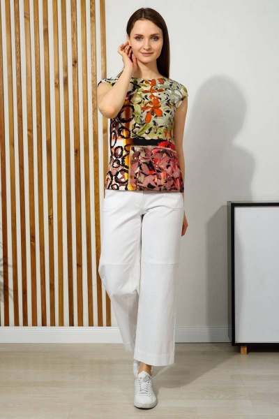 Летний джемпер из вискозы и трикотажа с принтом Femme & Devur 5948 4.32F(170) - фото 2