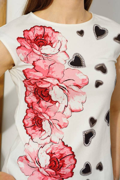 Летний джемпер с принтом на каждый день из хлопка Femme & Devur 5948 10.32F(170) - фото 4