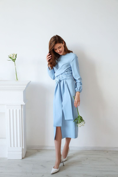 Платье AURA otd 3079 голубой - фото 2