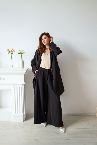 Брюки, жакет AURA otd 9098 черный - фото 1