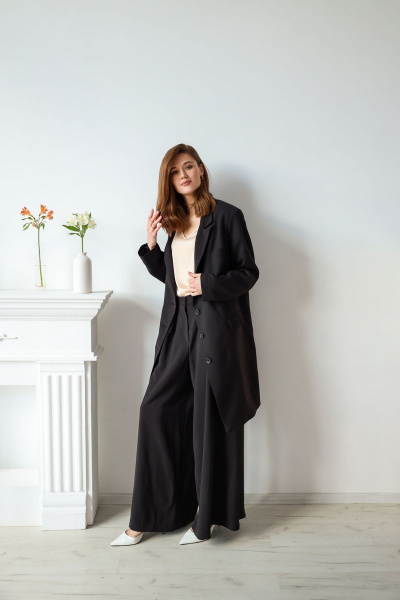 Брюки, жакет AURA otd 9098 черный - фото 2