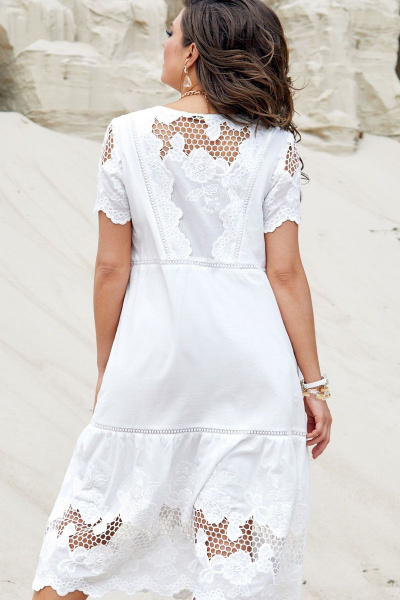 Платье Vittoria Queen 16433 белый - фото 5