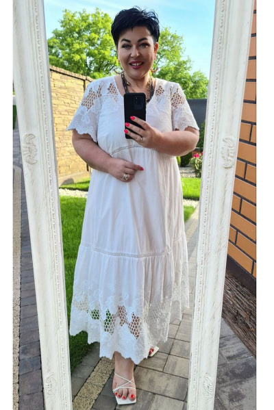 Платье Vittoria Queen 16433 белый - фото 6