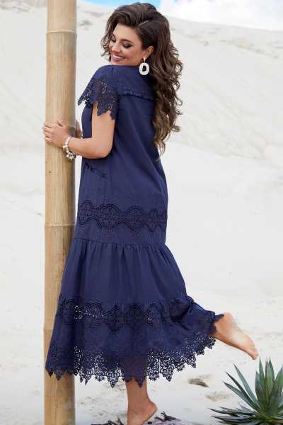 Платье Vittoria Queen 16483 темно-синий - фото 2
