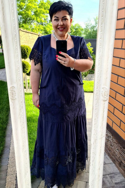 Платье Vittoria Queen 16483 темно-синий - фото 4